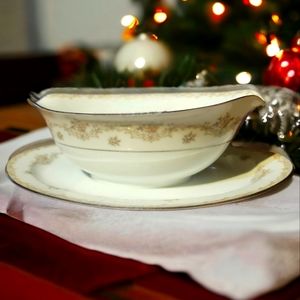 Vtg Plated Gravy Boat Sango Kenwood